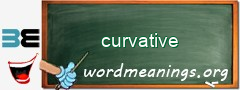 WordMeaning blackboard for curvative